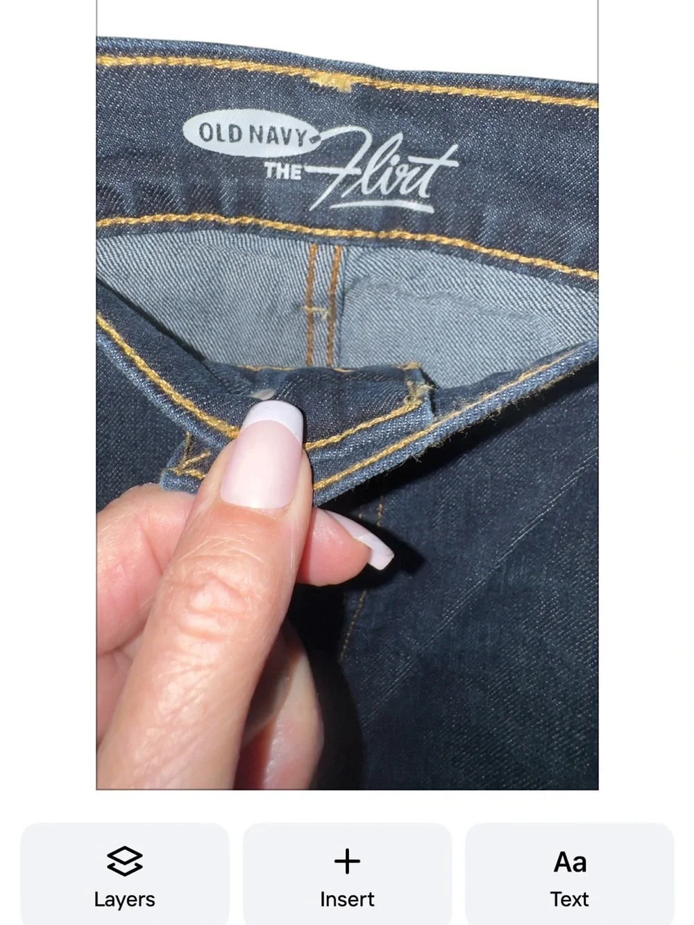 Old Navy The Flirt Bootcut Jeans - Dark Wash 16 Long - Picture 2 of 9